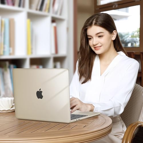 Image of MOSISO Compatible with MacBook Air 13 inch Case M5 2026 M4 2025 M3 M2 2024-2022 A3449 A3240 A3113 A2681, Scratches-Resistant Protective Hard Shell for MacBook Air 13.6 inch Case, Crystal Starlight