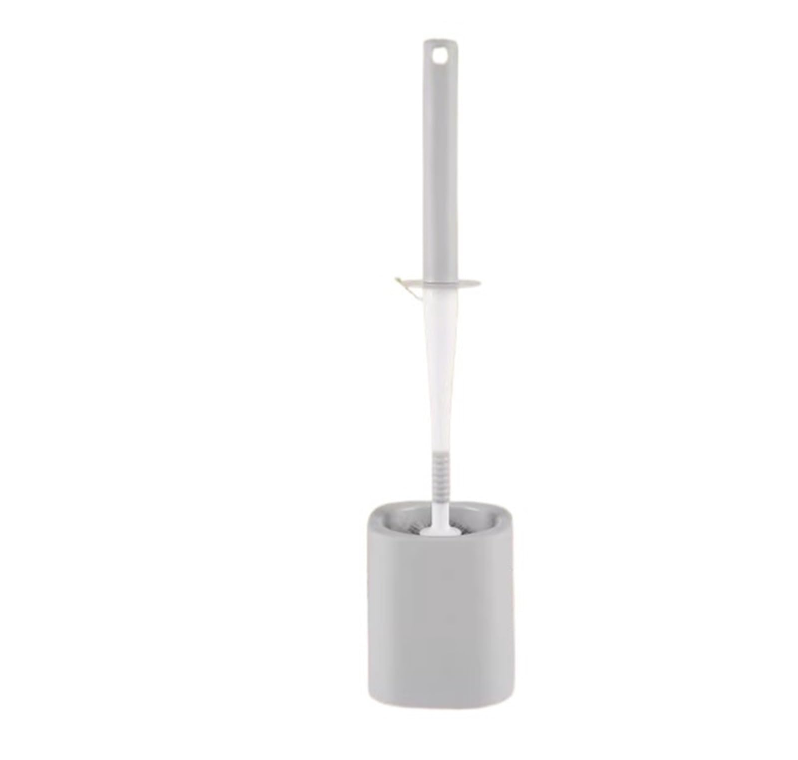 Set scopino per WC con Manico Lungo - Supporto Blu per Montaggio a Parete e da Pavimento, metà, detergente per WC con Supporto per Una Facile conservazione e igiene.