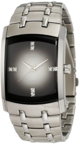 Armitron Men's 204507DGSV Genuine Crystal Accented Stainless Steel Gray Dial Watch