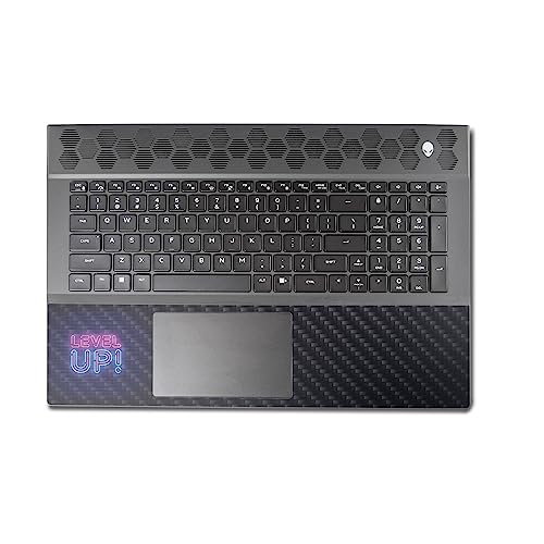 Image of MightySkins Carbon Fiber Skin Compatible with Alienware M18 R1 (2023) Full Wrap Kit - Level Up | Protective, Durable Textured Carbon Fiber Finish | Easy to Apply & Change Styles | Made in The USA
