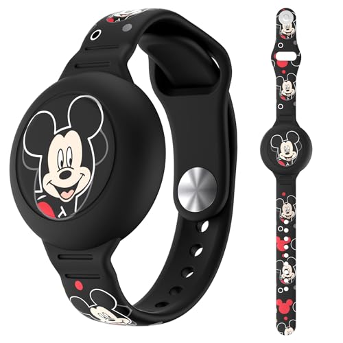 Beardslee Pulseras impermeables para AirTag para niños, bonito soporte de etiqueta de aire de dibujos animados para niños con diseño oculto de cobertura completa, accesorios de pulsera oculta para