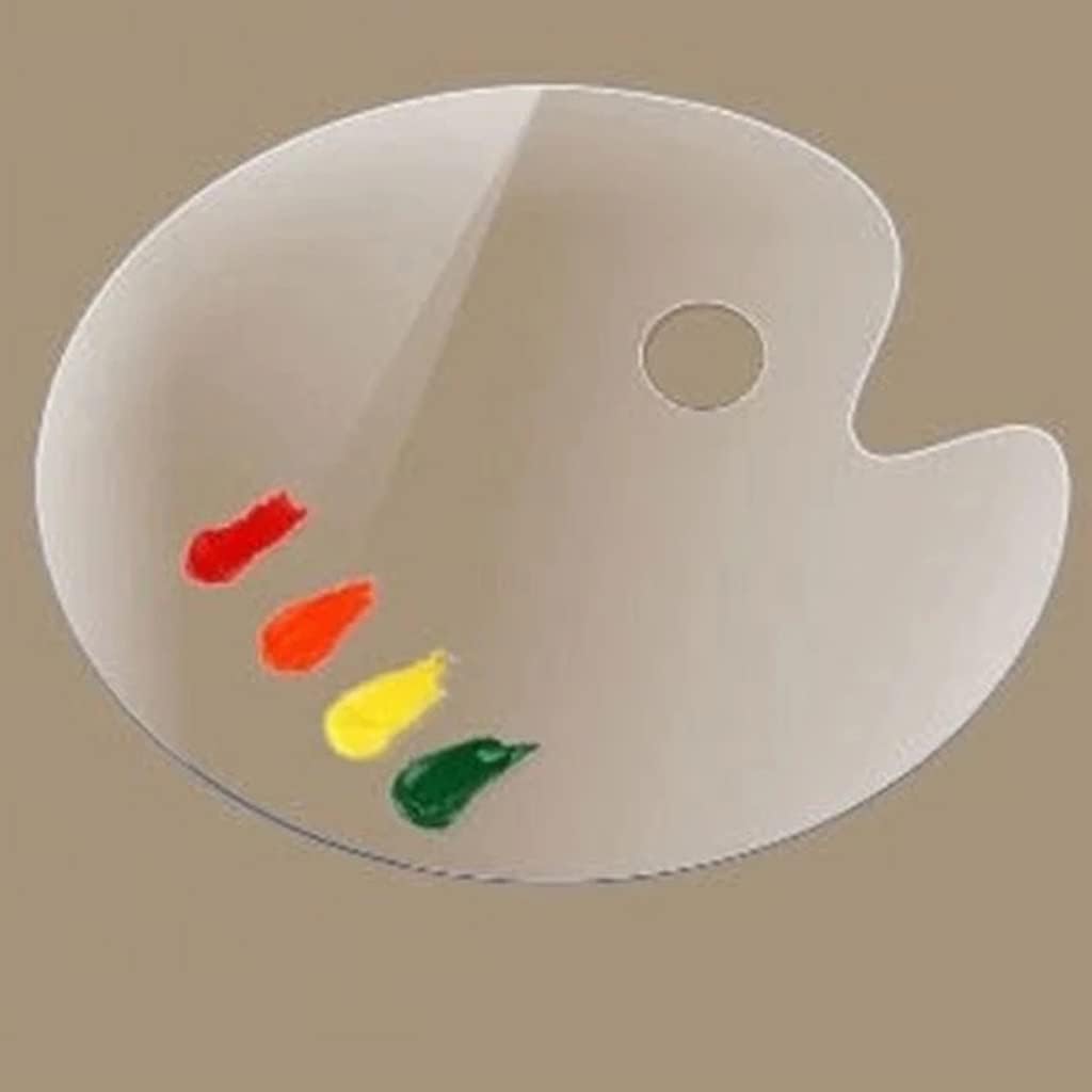 Acrylic Paint Palette Transparent Clear Gouache Artist Mixing Easy Cleanup for Oil Watercolour Painting Tools