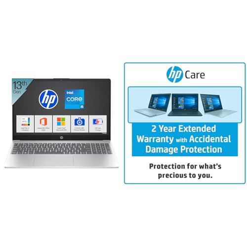 Image of HP 15, 13th Gen Intel Core i5-1334U Laptop (12GB DDR4,512GB SSD) Anti-Glare,Micro-Edge,15.6'' /39.6cm, FHD, Win11,M365,of + HP Care Pack 2 Years Additional Warranty with Onsite Support
