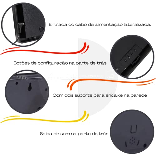 RELÓGIO de Parede LED DIGITAL Super Grande Para Academia Consultorio Sala de Espera Alto Brilho com