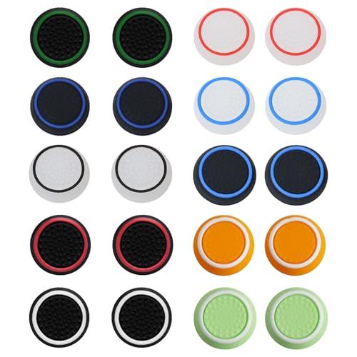 20 Stück Ps5 Controller Zubehör,Ps5 Controller Stick Aufsätze,Joystick Sticks Kappen Caps,Thumbsticks Für Grips,Daumengriffkappen,Dualsense,Kompatibel Mit Silikon-Joystick,Für Xbox