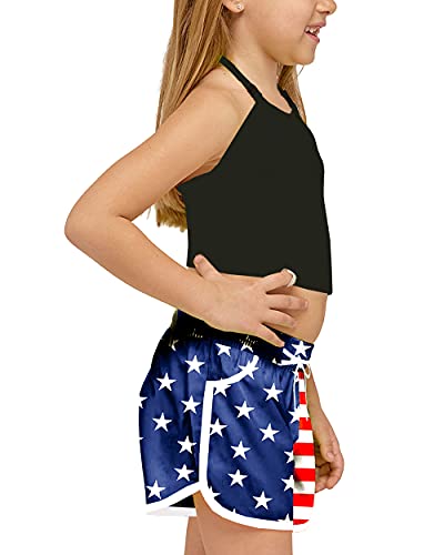 Image of Deerose Kids Hawaiian Swim Board Shorts Quick Dry Active Swim Trunk 5-14 Years