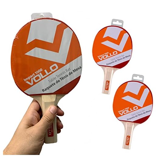 Kit 2 Raquetes Tênis Mesa Impact 1000 VT602 Vollo Sports Preto e Vermelho