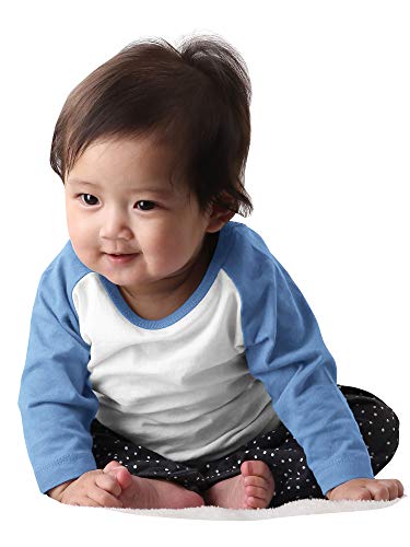 Image of Hat and Beyond Kids Raglan Jersey Child Toddler Youth Uniforms 3 /4 Sleeves T Shirts