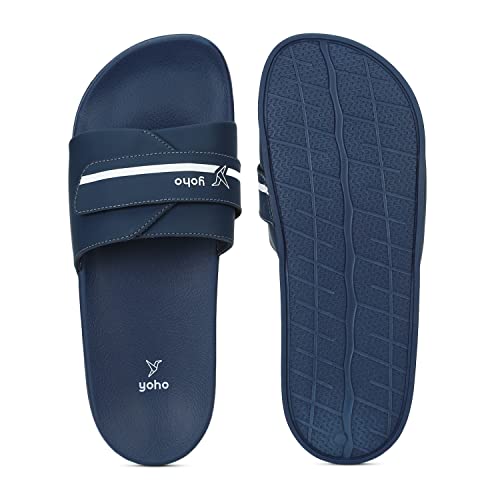 Image of YOHO Drystep Sliders for Men | Waterproof Monsoon Footwear & Rainy Sandals | Skin Friendly Adjustable Strap