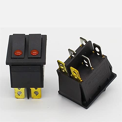 Interrupteur œil de chat à bascule double avec témoin lumineux discret