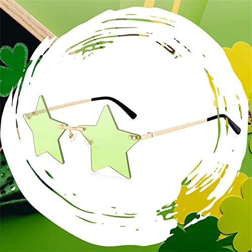 FEISEDY Rimless Star Shape Sunglasses Women Men Personality Pentagram Party Glasses Trendy Color Eyewear B28332
