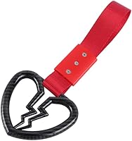 Vista 10 de Q1-TECH, JDM Tsurikawa Anillo japonés de metro, tren, autobús, mango de corazón roto, correa de mano, anillos de advertencia para parachoques