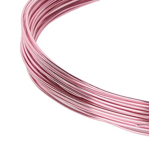 WSYCWG 2.5Mm Aluminium Craft Wire, 9.84Ft/3 Meters Beading Wire Colored Aluminum Wire DIY Craft Wire Suitable for Art Creation,Pink