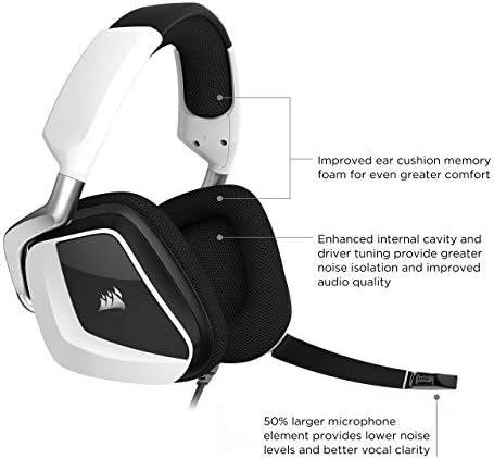 قیمت و خرید CORSAIR Void PRO RGB USB هدست بازی - Dolby 7.1 surround sound  هدفون برای PC - Discord - رانندگان 50mm - سفید (تجدید) برند Amazon Renewed  | مالتینا