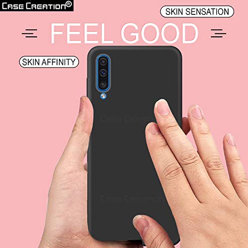 Image of Case Creation Luxurious OG Series for Samsung Galaxy A70 Case Cover,Anti-Dirty Slim Case Frosted Matte Cute Candy TPU Raised Bezel (Splash of Color) Back Cover for Samsung A70 -Black