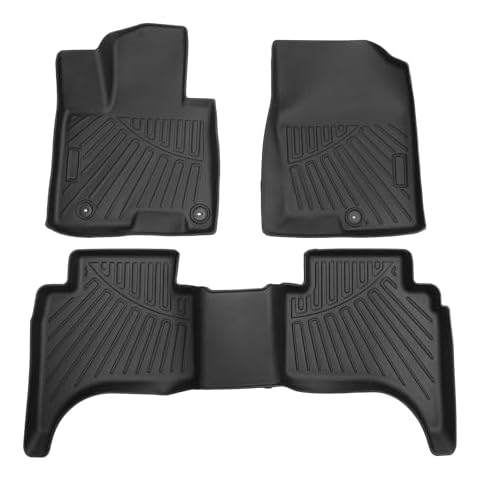 Forccord Custom Fit for Floor Mats Hyundai Santa Cruz 2025 2024 2023 2022 All Weather Protection TPE Black Heavy Duty Non-Slip Waterproof 3D Car Mats Floor Liners Interior Automotive Accessories Cover