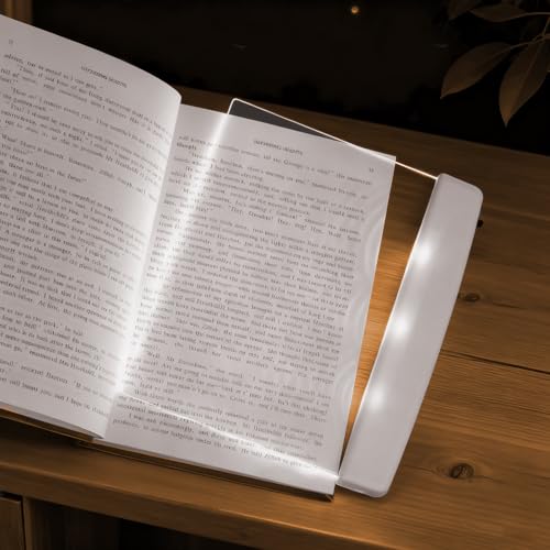 MuSylonz Flat Reading Lights for Reading at Night in Bed Clear LED Page Book Light Bookmark Book Full Light for Reading Illuminator Panel Plate Lamp Board Wireless Funny Gifts for Readers