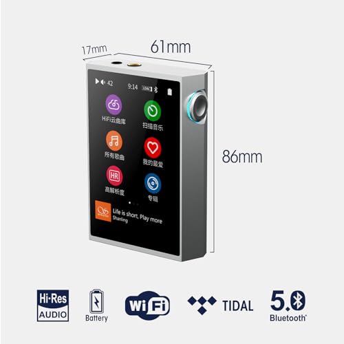 Image of SHANLING M1 Plus Protable Hi-Fi Music Player M1Plus High-Definition Lossless MP3 Player ES9069Q DAC Dual SGM8262 Amplifier PCM768 DSD512 Bluetooth 5.2 LDAC WiFi DLNA Airplay Silver