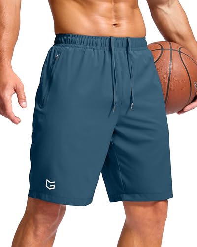 Image of G Gradual Men's Athletic Running Shorts with Zipper Pockets Quick Dry 7 inch / 5 inch / 9 inch Workout Gym Shorts for Basketball Hiking