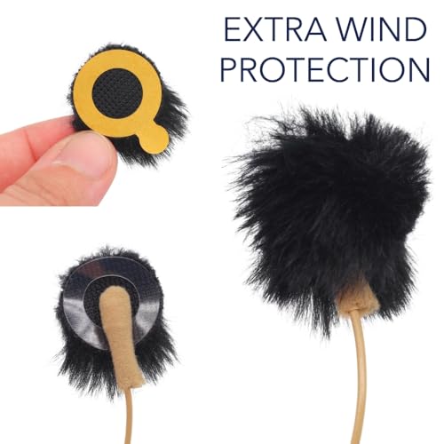 Manchons souples réutilisables 6 mm URSA beige micro lavalier protection capsule - 4