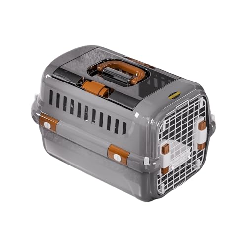 BEIBEINOYA ペット用航空キャリー 猫用バッグ 犬用ケージ 大型 手提げ式 4面通気 双方向スプリングドア トップスカイライト パノラマデザイン