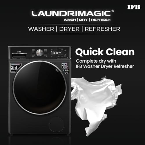 Image of IFB 10 Kg /7 Kg /3 Kg 3-in-1, AI Powered, Fully Automatic Washer Dryer Refresher (IFB Laundrimagic, EXECUTIVE PLUS ZXB, 9 Swirl Wash, Eco Inverter Technology, Black VCM)