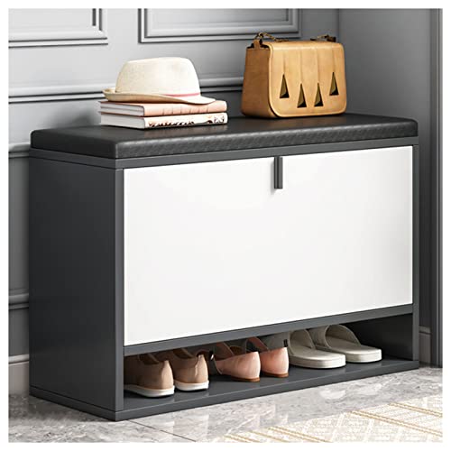 Tabouret à chaussures multifonctionnel en bois avec rangement entrée - 2