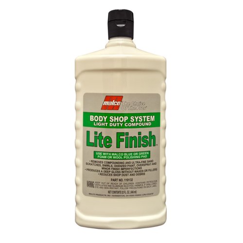 Malco Lite Finish Cleaning Polish Removes Compounding Swirls and Light Scratches from Auto