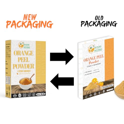 Herbs Botanica Orange Peel Powder 100% Pure & Natural Powder for Skin Care, DIY Face Masks, Hair Care & Culinary Use Finely Ground Orange Zest & Peel Spice 2 oz Resealable Pack