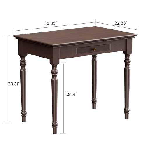 L shaped solid wood executive desk
