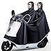 Vélo Pluie Cape Cyclisme D'équitation,Poncho Imperméable Unisexe,Veste Capuche Moto.Débordable Et Usage Détachable Pour Deux Personnes Chasse Plein Air Camping Randonnée Vélos Électriques,Noir,4XL