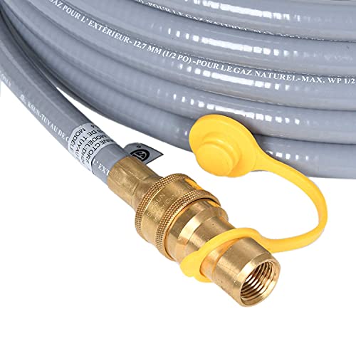 GasSaf-10-Feet-12-ID-Natural-Gas-and-Propane-Gas-Quick-Connect-Hose-Kit-Quick-Disconnect-Gas-Connect-with-12-Female-Pipe-Thread-X-12-Female-Swivel-Flare-CSA-Certified