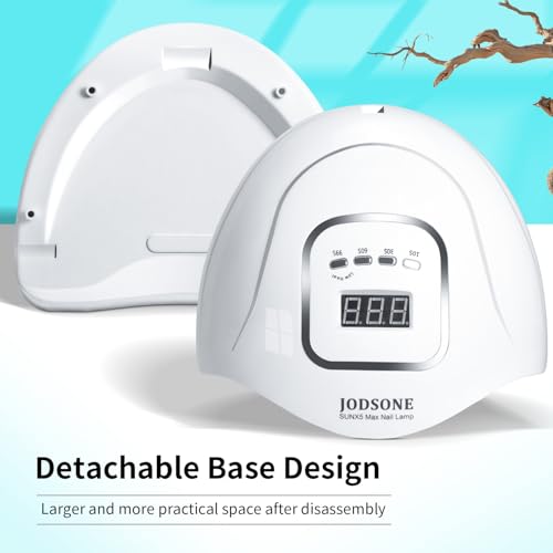 JODSONE UV LED Nail Lamp 150W, Nail Dryer for Gel Polish, Gel Nail Lamp with 45 Light Beads, Led Nail Light for Gel Nails with Automatic Sensor & 4 Timers…