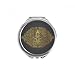 Thai Symmetrical Gold Foil Illustration Hand Compact Mirror Round Portable Pocket Glass
