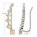Sterling Silver Climber Earrings for Women 7 Crystals Ear Cuffs Cartilage Hypoallergenic Jewelry Dainty Fashion Birthday Gift for Women (Yellow)