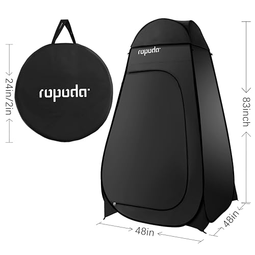 Image of ropoda Pop Up Tent 83 inch x 48 inch x 48 inch Upgrade Privacy Tent, Porta-Potty Changing Portable Changing Room Includes 1 Removable Bottom,8 Stakes,1Removable Rain Cover,1 Carrying Bag