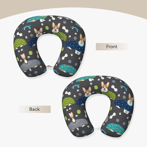 Almohada de Poliester para Cuello Tamaño Único Negra miniatura 3