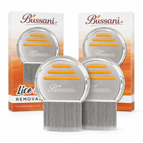 Peigne anti-poux pour cheveux épais et fins à dents double rainure