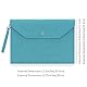 Wonderpool A4 Umschlaghülle Aktenmappe Datei-Hülle Verdicktem PU Leder mit Andgelenkriemen und Taschen Beutel für Dokumente Schreibwaren Tablet-PC Halter Organizer Tasche (Cyan)