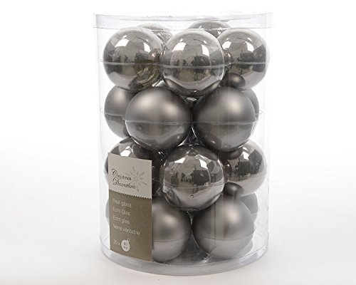 Decoris - Palline opache lucide, colore: grigio