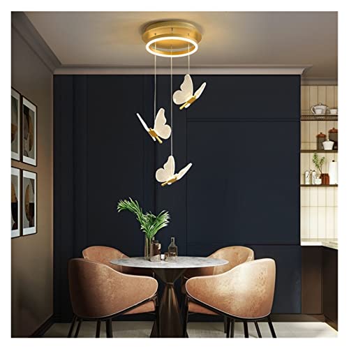 Ceiling Chandelier, LED _ VfA v y_g ͂]KiɑΉ o^tCƖ KiɑΉ tg B fvbNX rO [ɑΉ(3headsd30xh120cm,ColdWhite)