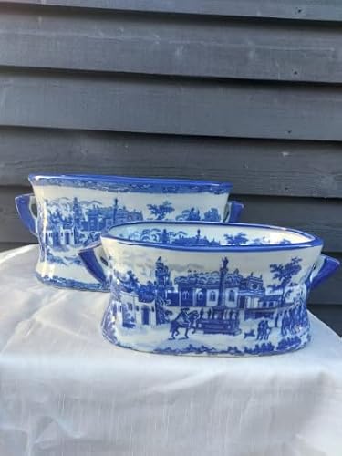 Image of Set of 2 Flower pots Castle design footbath. These Comes In Two Sizes,The Bigger One Is 15.50 X 12 And Smaller One Is 11.50X8 inch