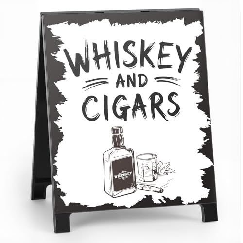 Whiskey And Cigars Bar Decor Sign...