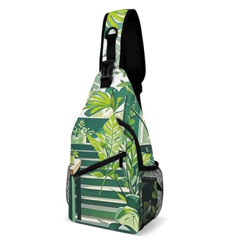 Mochila de viaje ergonómica de pecho con correa transpirable ajustable unisex