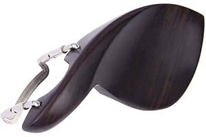 Jiayouy Violin Ebony Chin Rest with Standard Bracket for 4/4 Violin - Center Mount