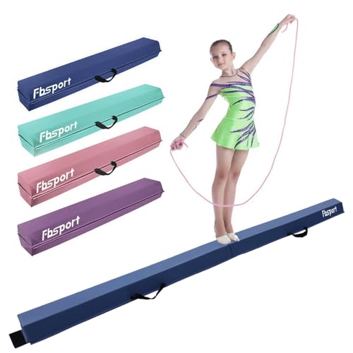 FBSPORT 270 cm Schwebebalken Kinder Faltbarer Balken Turnen Balance Beam für Zuhause Training Klappbarer Schwebebalken Gymnastik Gymnastikbalken mit Rutschfestem Boden und Tragetasche
