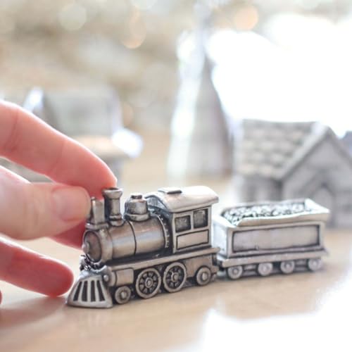 Décoration de table de Noël de style vintage train express étain