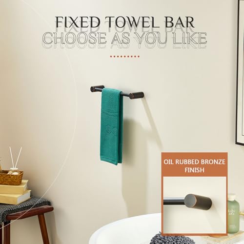 Image of KOKOSIRI Towel Holder for Bathroom Wall 16-Inch Hand Towel Bar Hangers Bathroom Accessory Wall Mounted Oil Rubbed Bronze Stainless Steel, B4007ORB-L16