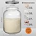 Daitouge Large Glass Jars with Lids, 5.5 Gallon (21000 ML) Glass Canisters - Super Wide Mouth Glass Jar Heavy Duty Glass Storage Jars with Lid for Storing Flour, Rice, Set of 1