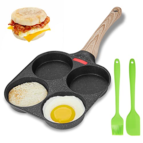 Comparison: Best Pan For Making Eggs 8 MyLifeUNIT Egg Frying Pan, 4-Cup Egg Pan Nonstick, Fried Egg Pan Skillet for Breakfast, Pancake, Hamburger, Sandwiches, Suitable for Gas Stove & Induction Cookware